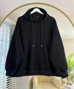 Kapüşonlu Oversize Sweatshirt Siyah