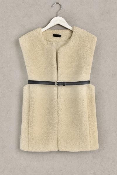 Welsoft Kemerli Yelek Bej