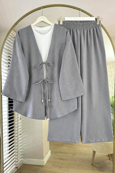 Emila İkili Takım Gri