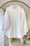 Oversize Müslin Gömlek Ekru