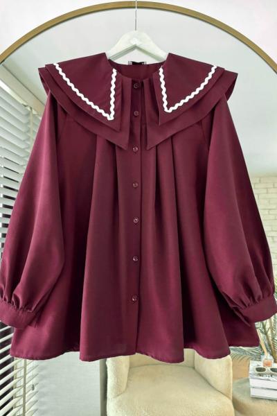 Luna Gömlek Bordo