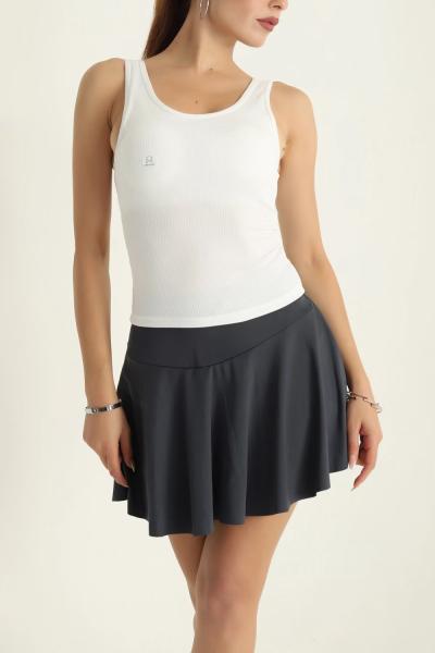 İçi Kaplı Crop Atlet Beyaz