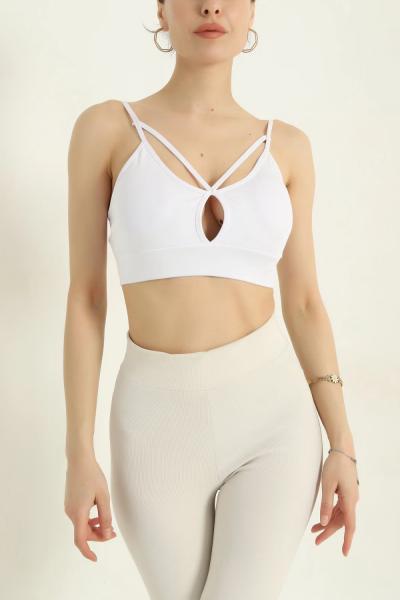 Damla İp Askılı Büstiyer Beyaz