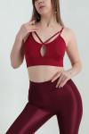 Damla İp Askılı Büstiyer Bordo