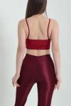 Damla İp Askılı Büstiyer Bordo