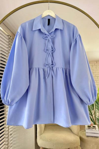 Lisa Gömlek Bebe Mavisi