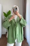 Önü Bağlamalı Kimono Yeşil