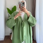Önü Bağlamalı Kimono Yeşil