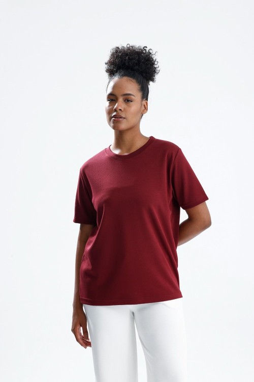 Basic Modal Tişört Bordo