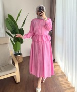 Begonya Etekli Takım Pembe