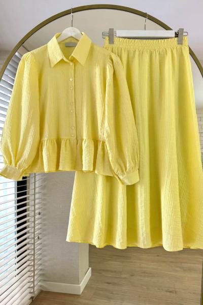 Begonya Etekli Takım Sarı