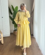 Begonya Etekli Takım Sarı