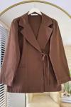 Lump Gabardin Ceket Kahverengi