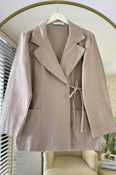 Lump Gabardin Ceket Bej