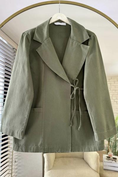 Lump Gabardin Ceket Haki