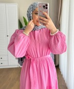 Manolya Elbise Pembe