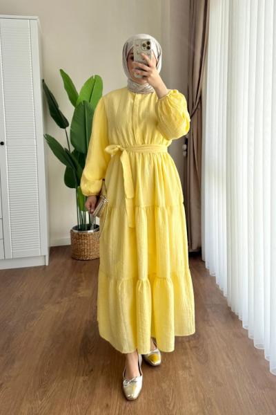 Manolya Elbise Sarı