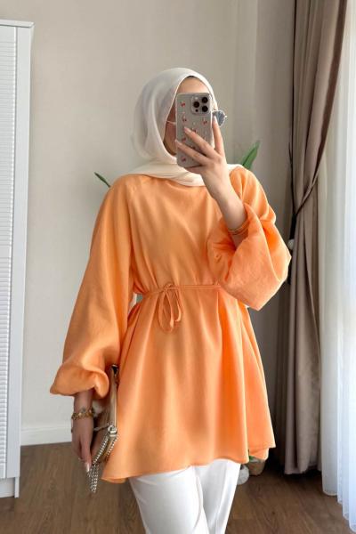 Balon Kol Modal Tunik Kavun içi