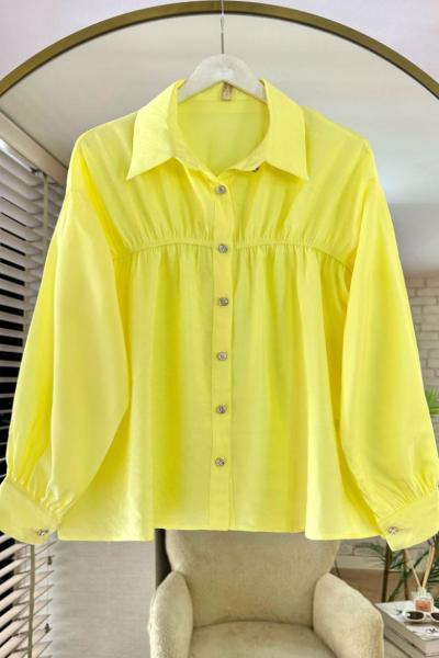 Mabel Kısa Gömlek Sarı