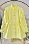 Fırfır Detaylı Gömlek Sarı