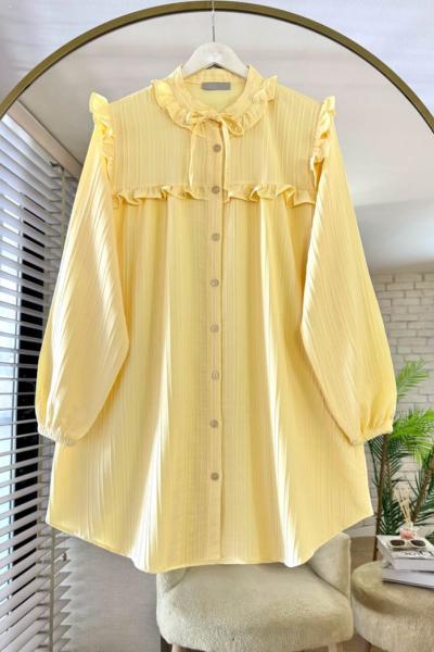 Fırfırlı Tunik Sarı