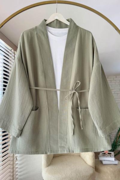 Müslin Kimono Yeşil