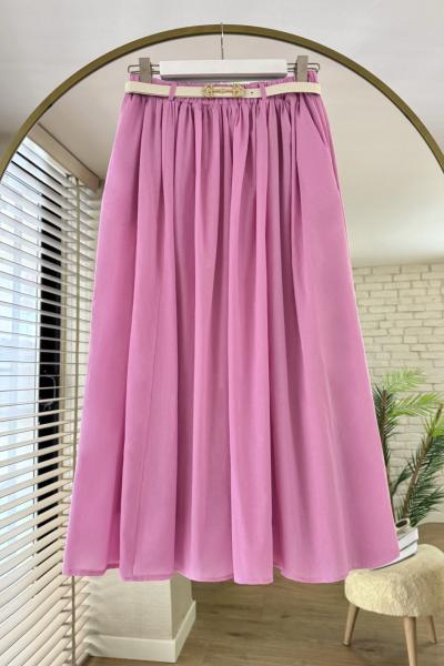 Kemerli Vual Etek Pembe
