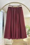 Kemerli Vual Etek Bordo