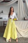 Kat Kat Poplin Etek Sarı