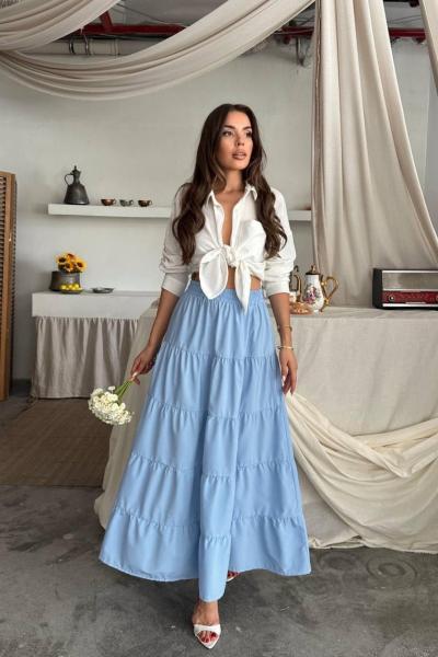 Kat Kat Poplin Etek Bebe Mavisi