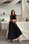 Kat Kat Poplin Etek Siyah