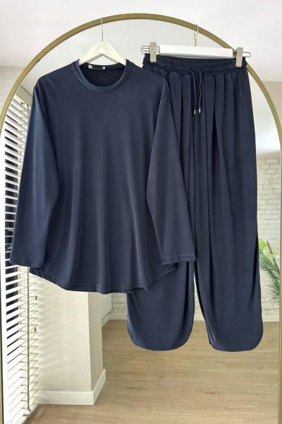 Şalvar Pantolonlu Süprem Takım Füme