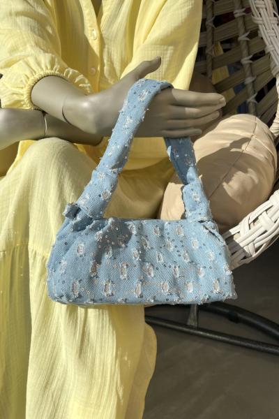 Berry Pullu çanta Mavi