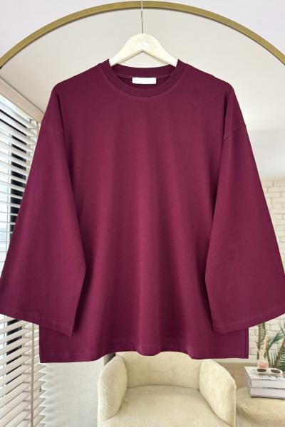 Basic Süprem Sweatshirt Bordo