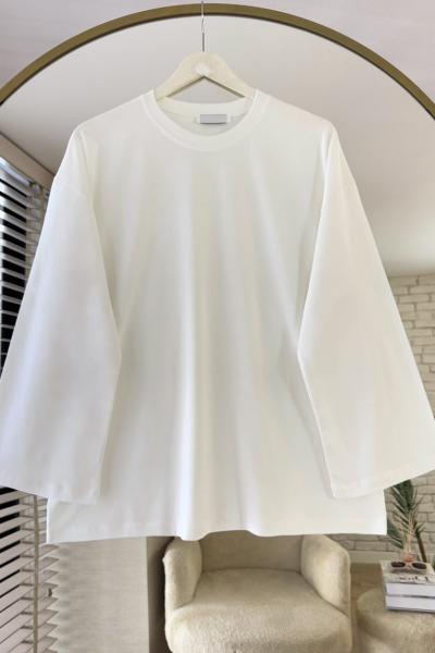 Basic Süprem Sweatshirt Ekru