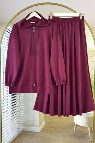 Loose Modal Takım Bordo