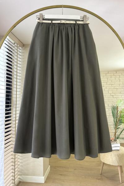 Kemerli Vual Etek Haki