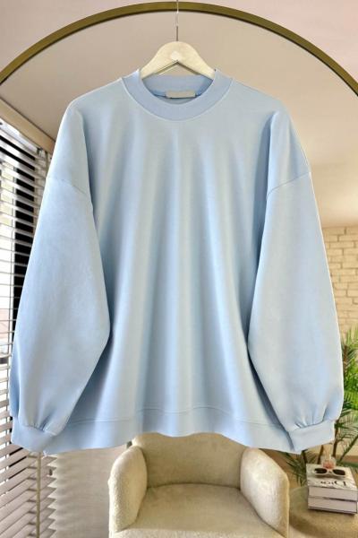 Salaş İnterlok Sweatshirt Bebe Mavisi