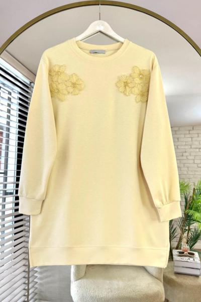 Flower Modal Tunik Sarı