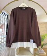 Eteği Piliseli Oversize Tunik Acı Kahve