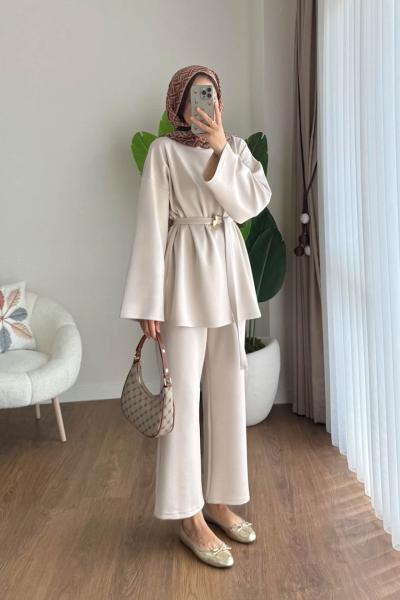 Polly Scuba Takım Bej