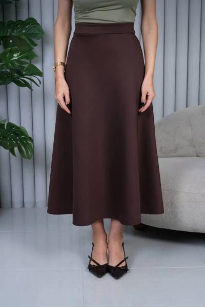 Kloş Scuba Etek Acı Kahve