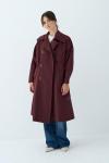Rüzgarlıklı Trençkot Bordo