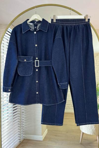 Cep Kemerli Kot Takım Lacivert