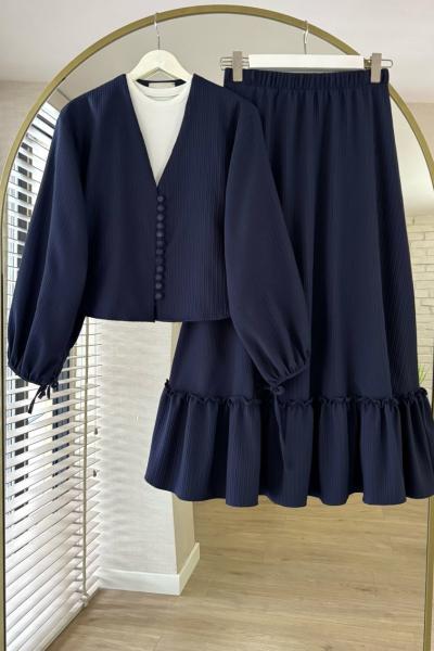 Helen Etekli Takım Lacivert