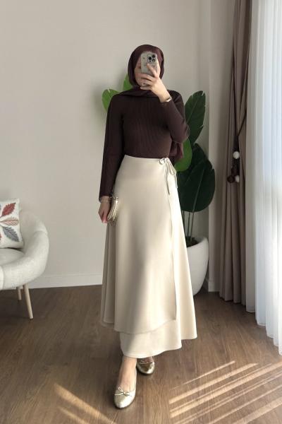 Bağlamalı Scuba Etek Taş