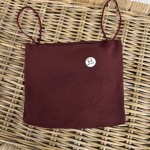 İp Askılı Kaplı Crop Atlet Bordo