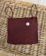 İp Askılı Kaplı Crop Atlet Bordo