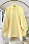 Robalı Gabardin Gömlek Sarı