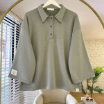 Polo Yaka Armalı Sweatshirt Yeşil